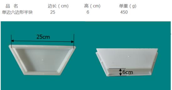 单边六边形半块塑料模具